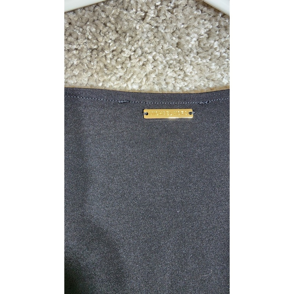 NWT Michael Kors Women's Black Sleeveless Top Smocked Hem Casual Workwear Small - Picture 12 of 13